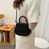 Diamonds PU Leather Shoulder Handbag Rhinestones Messenger Bags for Women