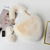 Faux Fur Women Messenger Bags Soft Plush Handbags Female Chain Shoulder