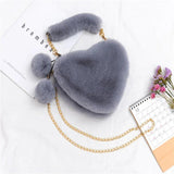 Faux Fur Women Messenger Bags Soft Plush Handbags Female Chain Shoulder