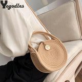 Cotton Crossbody Shoulder Bag for Women Small Beach Handbag
