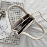 Cotton Crossbody Shoulder Bag for Women Small Beach Handbag