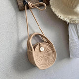Cotton Crossbody Shoulder Bag for Women Small Beach Handbag