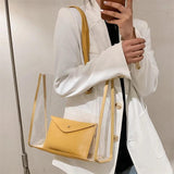 Transparent PVC Shoulder Bags Waterproof Jelly Large