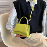Small Women Shoulder Bag Solid Pu Leather Ladies Crossbody