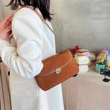 Corduroy Armpit Shoulder Bag Small Square Casual Women Handbag