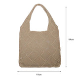 Unique Hollow Knitted Shoulder Bag for Women Large Capacity Tote Bag