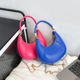 Vintage Leather Clutch Purse Small Shoulder Chain Crossbody Hobo Bag