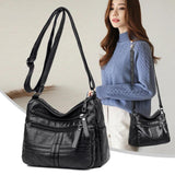Soft Leather Crossbody Shoulder Bag for Women Sac