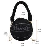 Plush Basketball Crossbody Shoulder Bag Tote Handbag Messenger Satchel