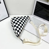 Plaid Crossbody Bag Women Sport Female Shoulder Bags Nylon Triangle Satchel