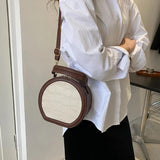 Metal Chain Mini Round Crossbody Bag for Ladies