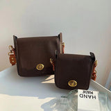 Mini Shoulder Bag Vintage Pu Leather Women Small Square Crossbody Bags