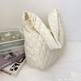 Winter Diamond ShoulderBag for Women Space Cotton Large Capacity Crossbody
