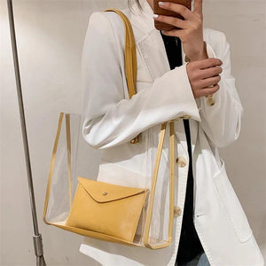 Clear PVC Shoulder Bag Waterproof Jelly Handbag