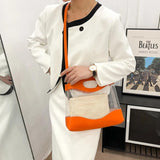 Female Two Piece PVC Shoulder Strap Messenger Pack Heart Bag