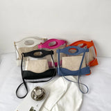 Female Two Piece PVC Shoulder Strap Messenger Pack Heart Bag