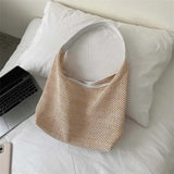 Casual Straw Mesh Shoulder Bag for Women
