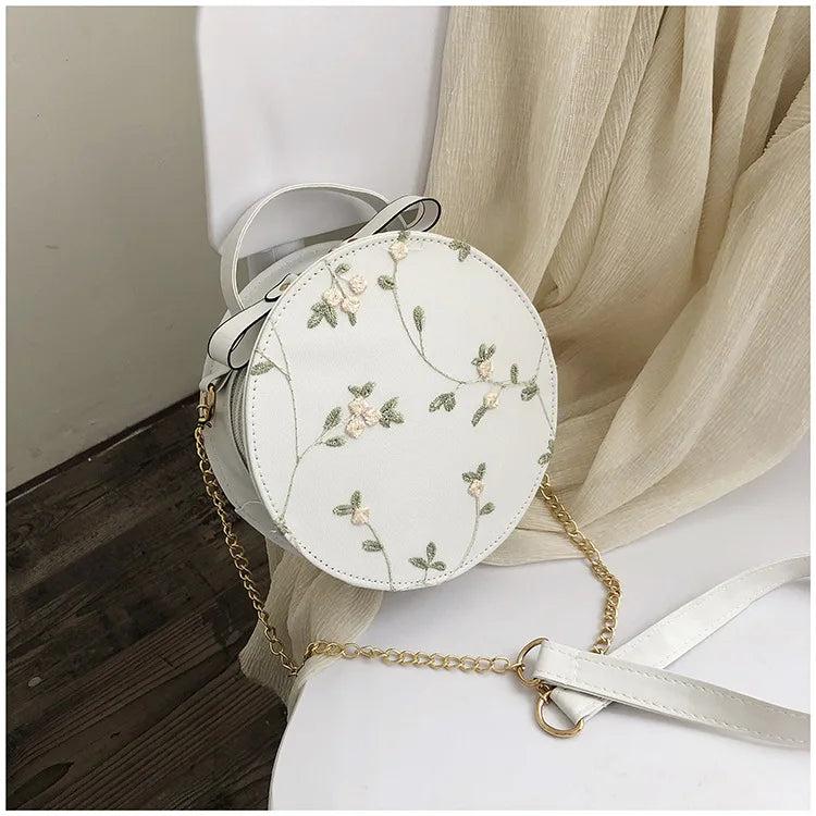 Sweet Lace Round Handbags Women Crossbody Bags