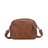 Vintage PU Leather Crossbody Bag Small Shoulder Bag Lady Purse