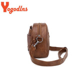 Vintage Shoulder Bag Soft PU Leather Small Square Crossbody Bag
