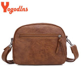 Vintage Shoulder Bag Soft PU Leather Small Square Crossbody Bag