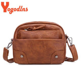 Vintage Shoulder Bag Soft PU Leather Small Square Crossbody Bag