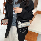 Silver Chain Shoulder Bag for Women Crossbody Handbags
