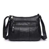 Women Soft Bag Pu Leather Shoulder Bag Washed Leather Crossbody Bag