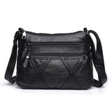 Women Soft Bag Pu Leather Shoulder Bag Washed Leather Crossbody Bag