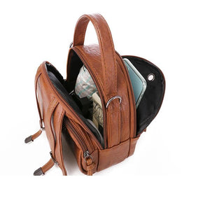 Vintage Shoulder Bag Soft PU Leather Crossbody Bag Lady Handbag Shopping Purse