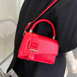 PU Leather Woman Shoulder Bag All-match Messenger Square Bag
