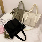 Cotton Canvas Crossbody Bag Large Capacity Waterproof Handbag
