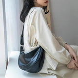 Dumpling Crossbody Bag PU Leather Handbag