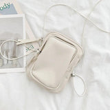 Mini PU Leather Shoulder Bag for Women Casual Tote