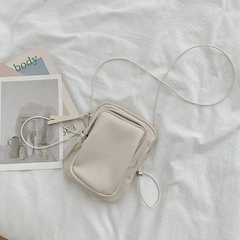 Mini PU Leather Shoulder Bag for Women Casual Tote
