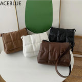 Vintage Quilted Crossbody Handbag Large Capacity Shoulder Bag
