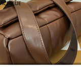 Vintage Quilted Crossbody Handbag Large Capacity Shoulder Bag