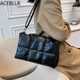 Vintage Quilted Crossbody Handbag Large Capacity Shoulder Bag