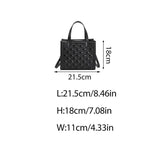 Plaid Tote Handbag PU Leather Women Shoulder Crossbody Bag