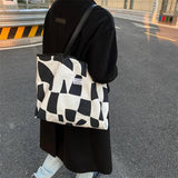 Women Canvas Shoulder Tote Bag Vintage Shopper Girl
