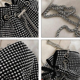 Rhinestone Armpit Chain Handbag Evening Crossbody Clutch