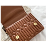 Retro Women Handbags Female Rhombus Chain Messenger Bags Square Shoulder Bags
