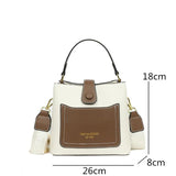 Crocodile Pattern Soft Leather Women's Bucket Bag