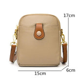 3-Layer Ladies Shoulder Bags Small Women Messenger Purse Leather Handbag