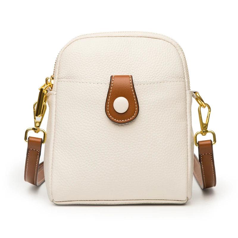 3-Layer Ladies Shoulder Bags Small Women Messenger Purse Leather Handbag