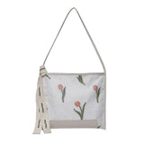Women's Summer Flower Handbag with Tulip Print Tote
