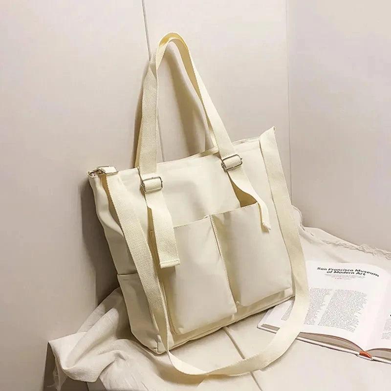 Nylon Tote Bag Waterproof ShoulderBag Large Capacity Handbag
