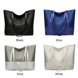 PU Leather Splicing Commuter Totes Oxford Women Shoulder Handbags