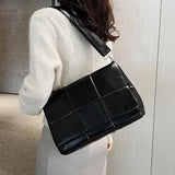 Vintage Shopper Totes Large Capacity PU Leather Handbag Women