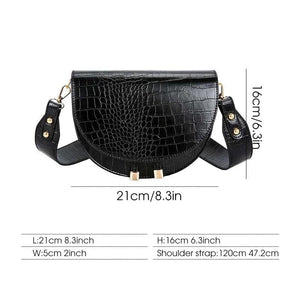 Pu Leather Women Crossbody Bags Crocodile Purse Shoulder Side Bags